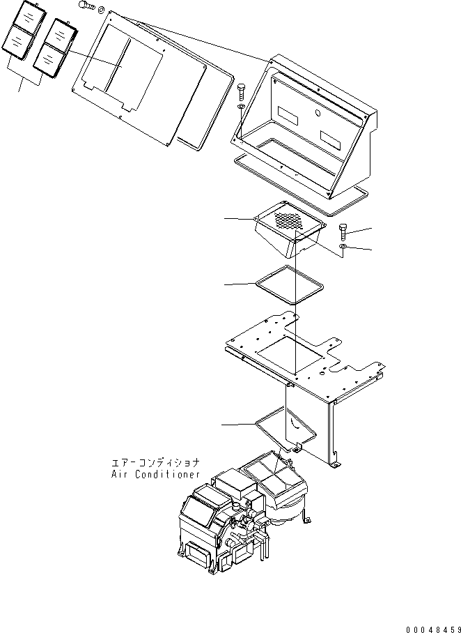 Dump Trucks Komatsu / HM300-2 S/N 2001-2784 (ecot3, For EU)(hm300-2c) / FLOOR (AIR CONDITIONER INNER FILTER)(#2001-2610)(240630 : K0200-35A0)