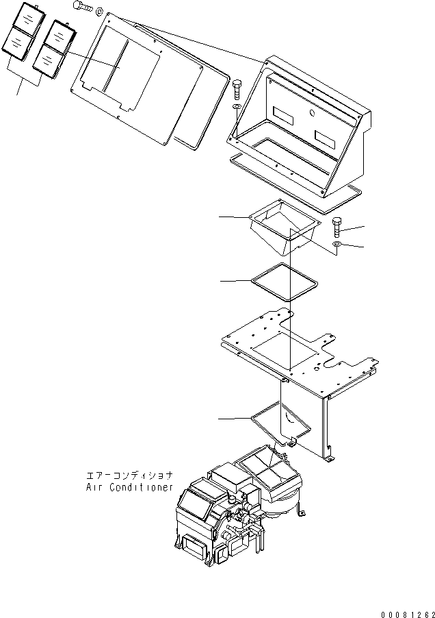 Dump Trucks Komatsu / HM300-2 S/N 2001-2784 (ecot3, For EU)(hm300-2c) / FLOOR (AIR CONDITIONER INNER FILTER)(#2611-)(240640 : K0200-35B0)