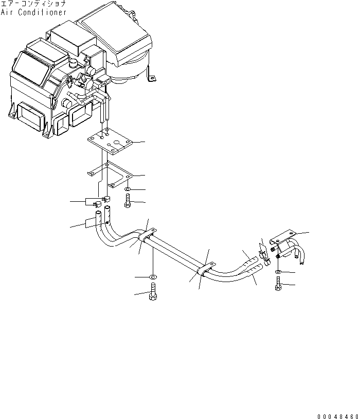 Dump Trucks Komatsu / HM300-2 S/N 2001-2784 (ecot3, For EU)(hm300-2c) / FLOOR (HEATER PIPING)(#2611-)(240660 : K0200-37B0)