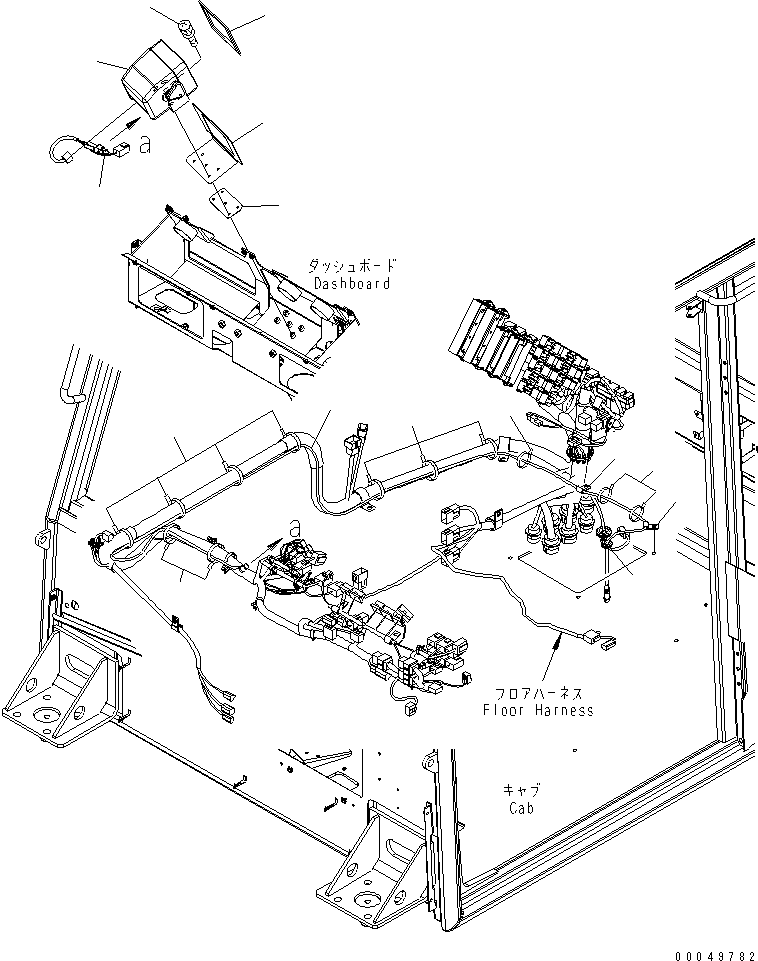Dump Trucks Komatsu / HM300-2 S/N 2001-2784 (ecot3, For EU)(hm300-2c) / FLOOR (REAR MONITOR)(#2001-2610)(240970 : K0200-45A2)