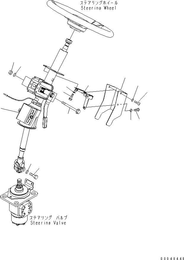 Dump Trucks Komatsu / HM300-2 S/N 2001-2784 (ecot3, For EU)(hm300-2c) / FLOOR (STEERING COLUMN)(#2001-2610)(241030 : K0200-51A0)