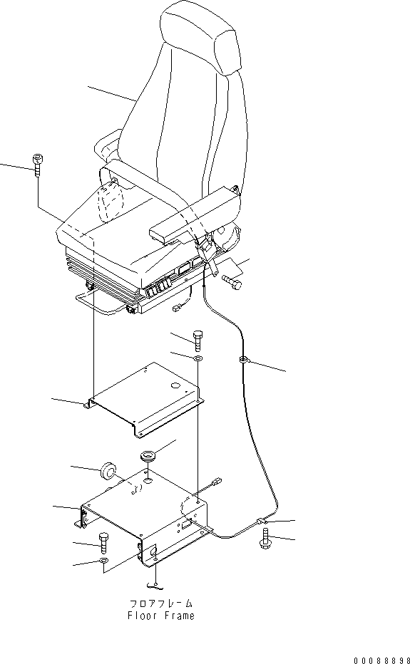 Dump Trucks Komatsu / HM300-2 S/N 2001-2784 (ecot3, For EU)(hm300-2c) / FLOOR (OPERATOR