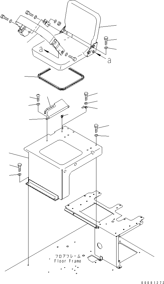 Dump Trucks Komatsu / HM300-2 S/N 2001-2784 (ecot3, For EU)(hm300-2c) / FLOOR (AUXILIARY SEAT) (SEAT BELT 75 MM)(#2611-)(241380 : K0200-82B1)