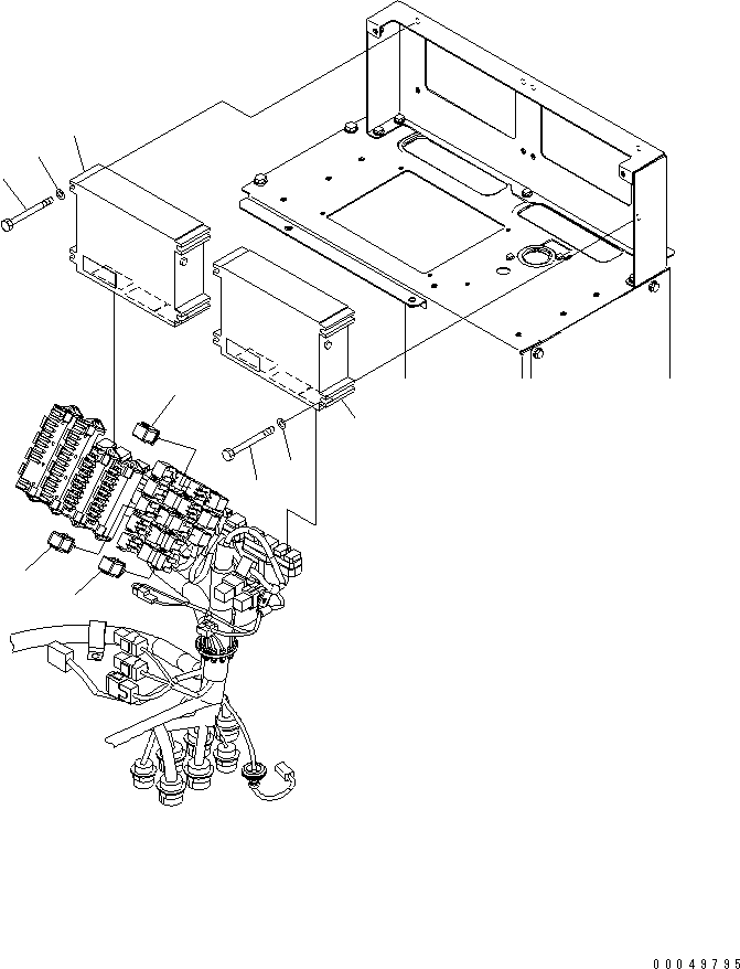 Dump Trucks Komatsu / HM300-2 S/N 2001-2784 (ecot3, For EU)(hm300-2c) / FLOOR (FUSE AND RELAY) (2/2) (WITH SIDE AND BEACON LAMP RELAY)(#2611-)(241480 : K0200-84B2)