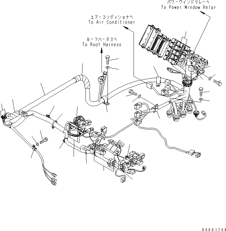 Dump Trucks Komatsu / HM300-2 S/N 2001-2784 (ecot3, For EU)(hm300-2c) / FLOOR (FLOOR WIRING)(#2001-2610)(241550 : K0200-86A0)
