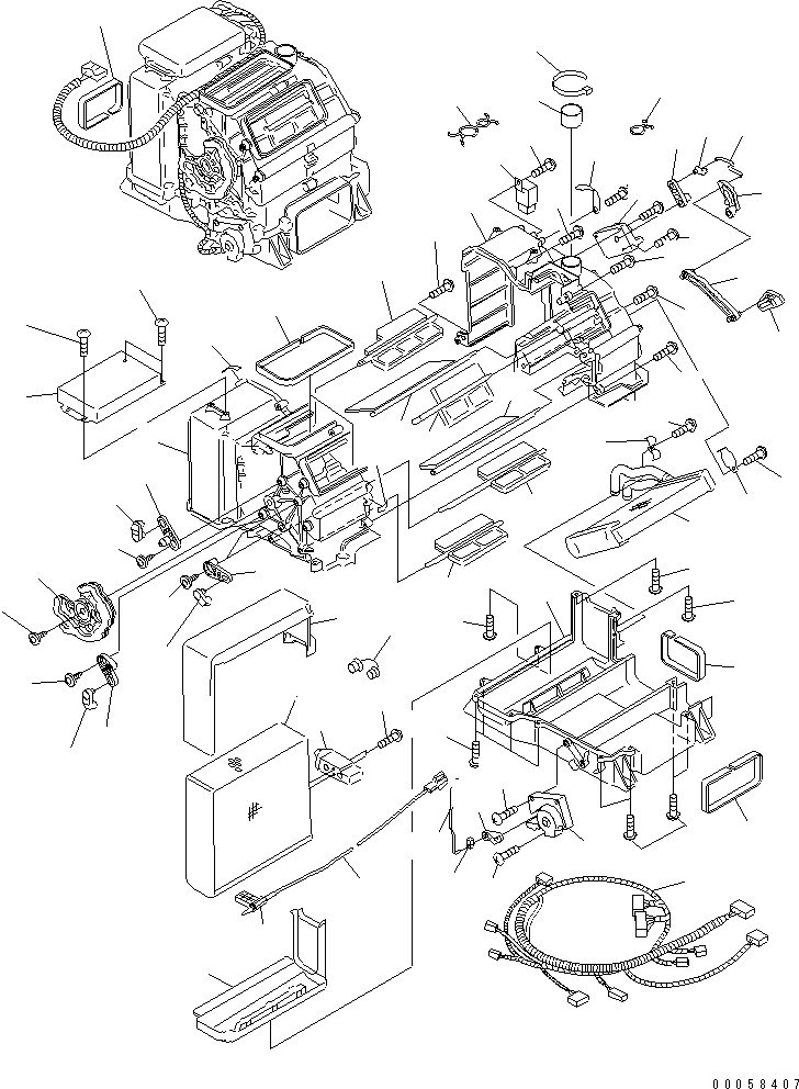 Dump Trucks Komatsu / HM300-2 S/N 2001-2784 (ecot3, For EU)(hm300-2c) / FLOOR (AIR CONDITIONER UNIT INNER PARTS) (1/2)(#2001-2610)(241590 : K0200-91A0)
