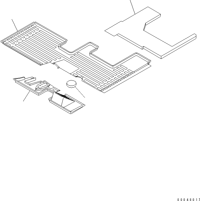 Dump Trucks Komatsu / HM300-2 S/N 2001-2784 (ecot3, For EU)(hm300-2c) / FLOOR MAT(#2001-)(241640 : K0310-01A0)