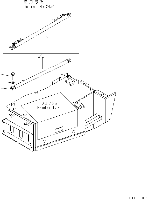 Dump Trucks Komatsu / HM300-2 S/N 2001-2784 (ecot3, For EU)(hm300-2c) / CAB TILT CYLINDER AND RELATED PARTS (FOR TILT LESS)(#2001-)(241670 : K3120-01A1)