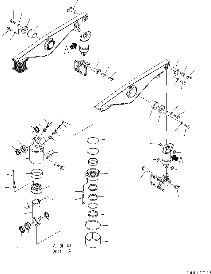 Dump Trucks Komatsu / HM300-2 S/N 2001-2784 (ecot3, For EU)(hm300-2c) / REAR SUSPENSION CYLINDER ? INNER PARTS(#2001-)(300220 : S3300-02A0)