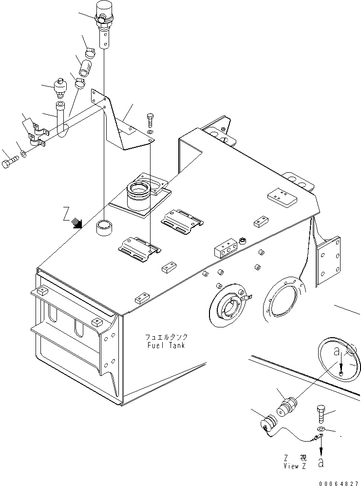 Dump Trucks Komatsu / HM350-2 S/N 2001-2218 (ecot3, For EU)(hm350-2c) / FUEL TANK SUB ASS