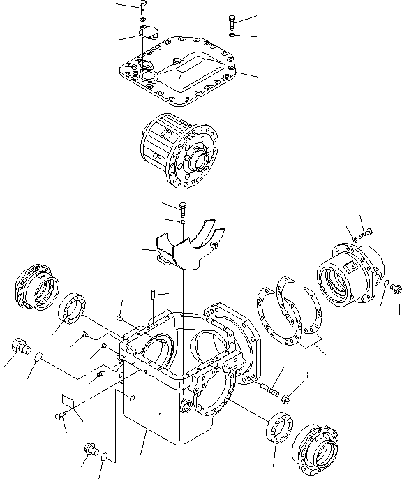 Dump Trucks Komatsu / HM350-2 S/N 2001-2218 (ecot3, For EU)(hm350-2c) / FRONT DIFFERENTIAL (HOUSING AND RELATED PARTS) (FOR LIMITED SLIP DIFFERENTIAL)(#2001-)(150190 : F3350-01A1)