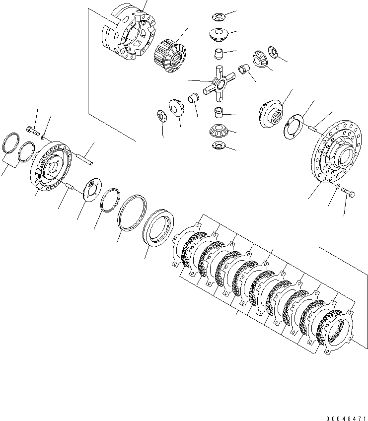 Dump Trucks Komatsu / HM350-2 S/N 2001-2218 (ecot3, For EU)(hm350-2c) / FRONT DIFFERENTIAL (DIFFERENTIAL LOCK)(#2001-)(150200 : F3350-02A0)