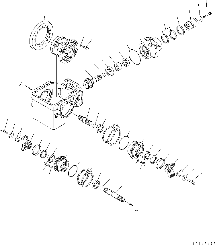 Dump Trucks Komatsu / HM350-2 S/N 2001-2218 (ecot3, For EU)(hm350-2c) / FRONT DIFFERENTIAL (PINION GEAR AND COUPLING)(#2001-)(150220 : F3350-03A0)