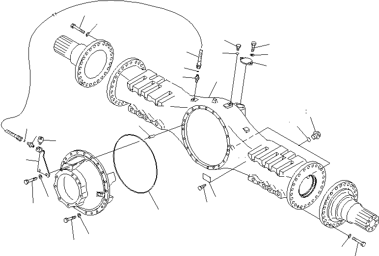 Dump Trucks Komatsu / HM350-2 S/N 2001-2218 (ecot3, For EU)(hm350-2c) / REAR AXLE (HOUSING AND RELATED PARTS) (FOR LIMITED SLIP DIFFERENTIAL)(#2001-)(150820 : F3560-06A1)