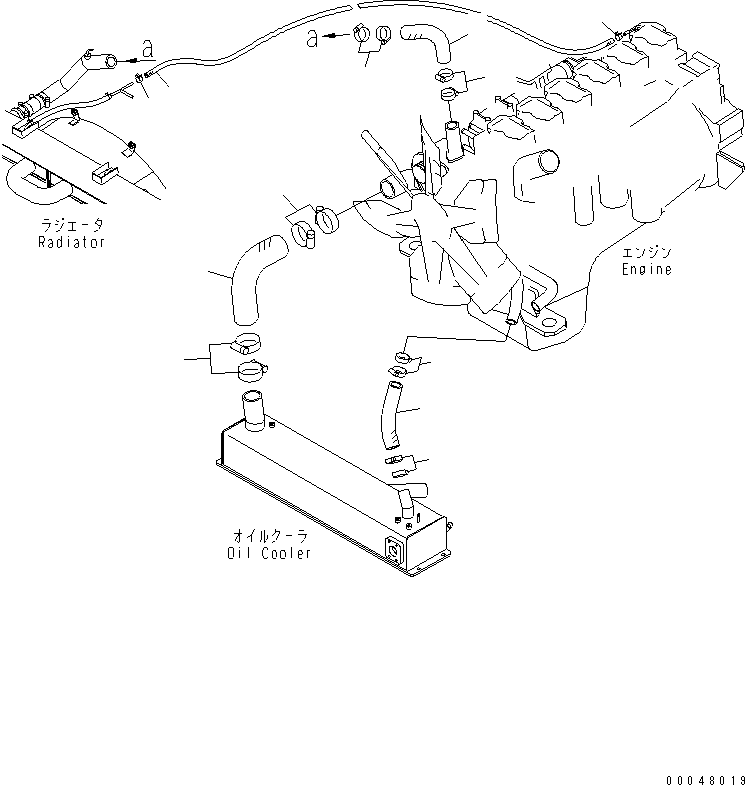 Dump Trucks Komatsu / HM350-2 S/N 2001-2218 (ecot3)(hm350-3c) / ENGINE HOSE(#2001-)(030020 : B0110-01A0)