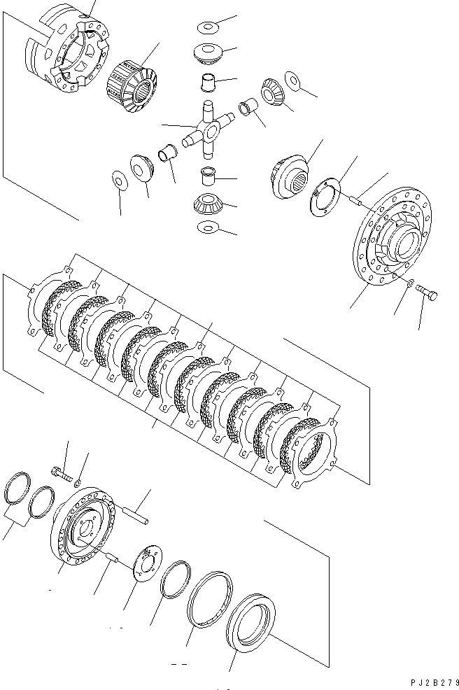 Dump Trucks Komatsu / HM400-1 S/N 1001-UP(hm400-1r) / FRONT DIFFERENTIAL (DIFFERENTIAL LOCK)(150410 : F3350-02A0)