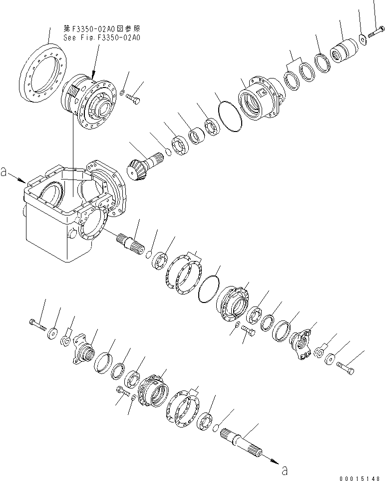Dump Trucks Komatsu / HM400-1 S/N 1001-UP(hm400-1r) / FRONT DIFFERENTIAL (PINION GEAR AND COUPLING)(150430 : F3350-03A0)