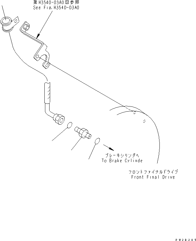 Dump Trucks Komatsu / HM400-1 S/N 1001-UP(hm400-1r) / FRONT BRAKE PIPING(150490 : F3425-01A0)