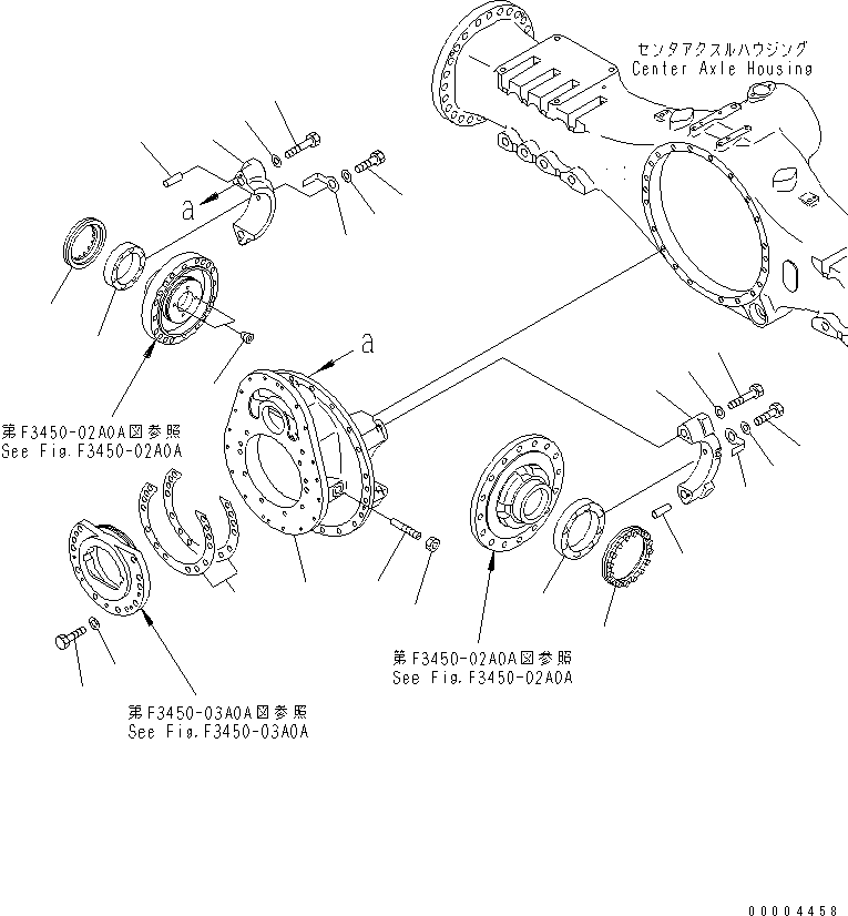 Dump Trucks Komatsu / HM400-1 S/N 1001-UP(hm400-1r) / CENTER AXLE (CARRIER)(#1033-)(150520 : F3450-01A0A)
