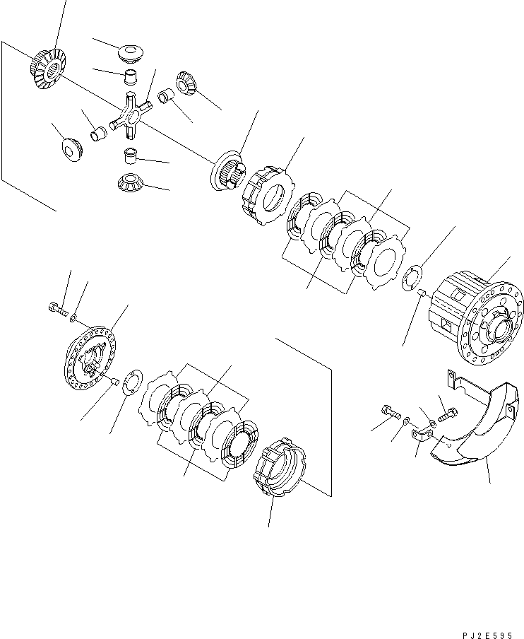 Dump Trucks Komatsu / HM400-1 S/N 1001-UP(hm400-1r) / CENTER AXLE (DIFFERENTIAL) (LIMITED SLIP DIF.)(#1033-)(150560 : F3450-02A1)