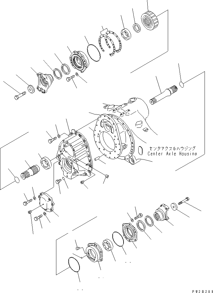 Dump Trucks Komatsu / HM400-1 S/N 1001-UP(hm400-1r) / CENTER AXLE (TRANSFER)(#1001-1032)(150600 : F3450-04A0)