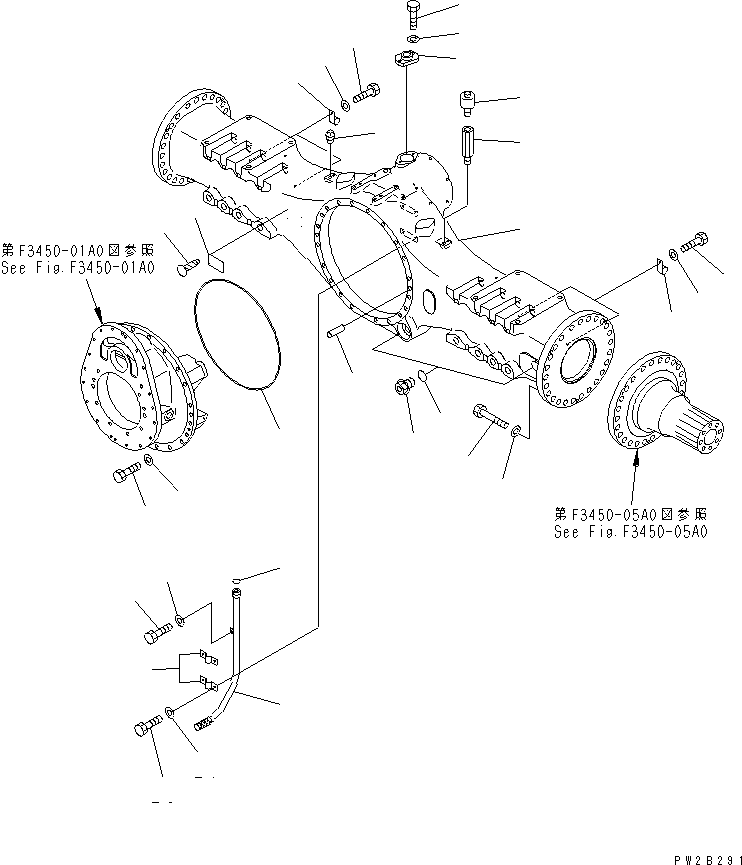 Dump Trucks Komatsu / HM400-1 S/N 1001-UP(hm400-1r) / CENTER AXLE (HOUSING AND RELATED PARTS)(#1001-1032)(150650 : F3450-06A0)
