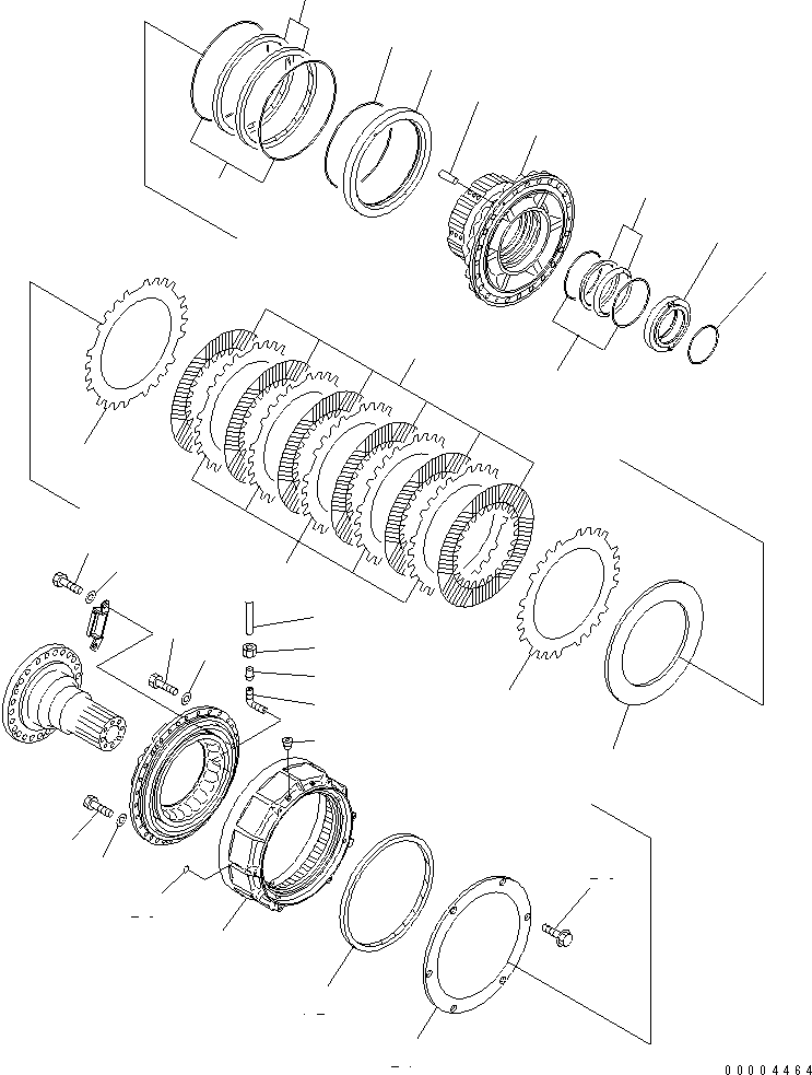 Dump Trucks Komatsu / HM400-1 S/N 1001-UP(hm400-1r) / CENTER AXLE (HUB)(#1033-)(150660 : F3450-06A0A)
