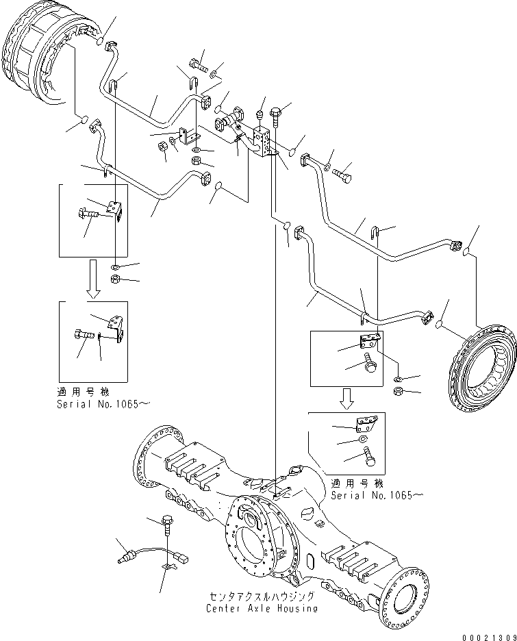 Dump Trucks Komatsu / HM400-1 S/N 1001-UP(hm400-1r) / CENTER BRAKE COOLING(150790 : F3456-01A0)