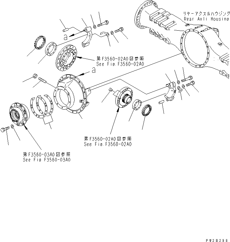 Dump Trucks Komatsu / HM400-1 S/N 1001-UP(hm400-1r) / REAR AXLE (CARRIER)(#1001-1032)(150920 : F3560-01A0)