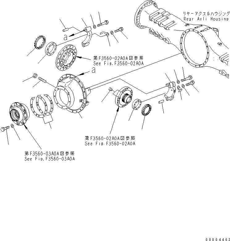 Dump Trucks Komatsu / HM400-1 S/N 1001-UP(hm400-1r) / REAR AXLE (CARRIER)(#1033-)(150930 : F3560-01A0A)