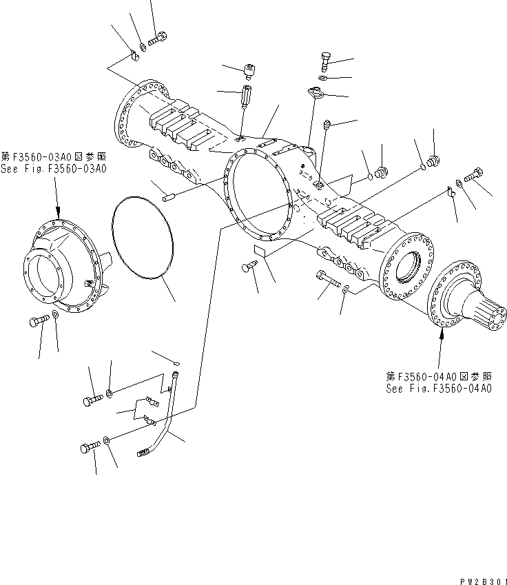 Dump Trucks Komatsu / HM400-1 S/N 1001-UP(hm400-1r) / REAR AXLE (BRAKE CYLINDER)(#1001-1032)(151060 : F3560-07A0)