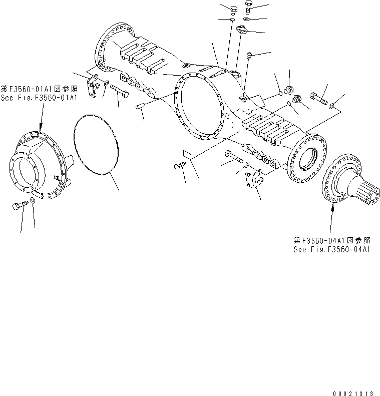 Dump Trucks Komatsu / HM400-1 S/N 1001-UP(hm400-1r) / REAR AXLE (HOUSING AND RELATED PARTS) (LIMITED SLIP DIF.)(#.-)(151100 : F3560-07A1A)