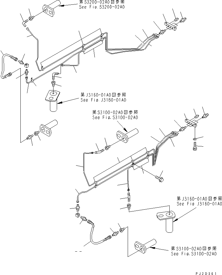 Dump Trucks Komatsu / HM400-1 S/N 1001-UP(hm400-1r) / FRONT FRAME LUBRICATION(151130 : F3710-01A0)