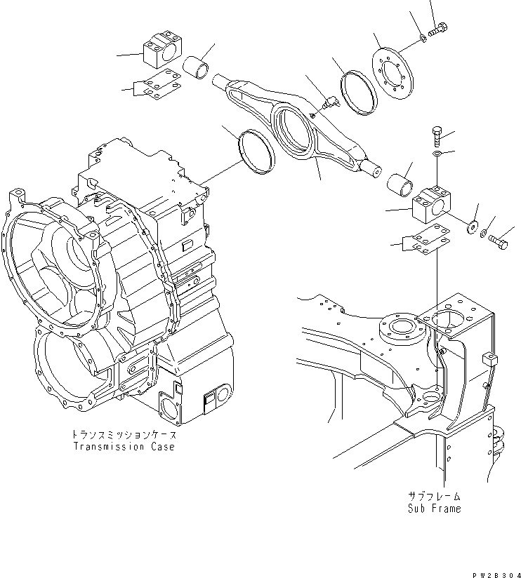 Dump Trucks Komatsu / HM400-1 S/N 1001-UP(hm400-1r) / TRANSMISSION MOUNTING(151150 : F3810-01A0)