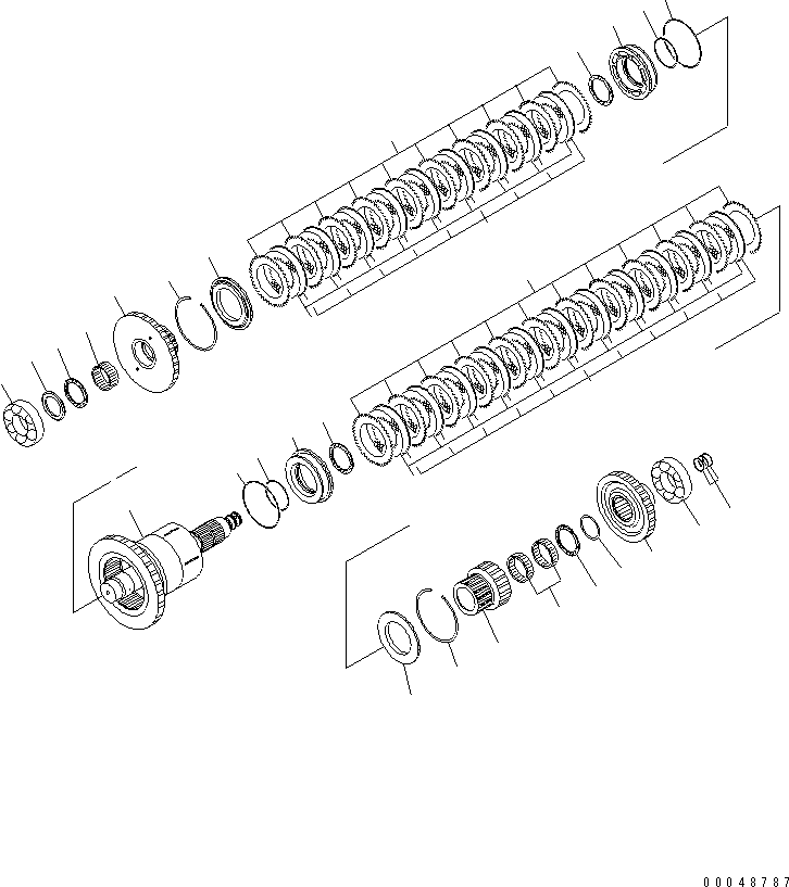 Dump Trucks Komatsu / HM400-2 S/N 2001-2632 (ecot3, For EU)(hm400-2c) / TRANSMISSION (FORWARD HI AND 1ST)(#2001-)(150060 : F3300-53A0)