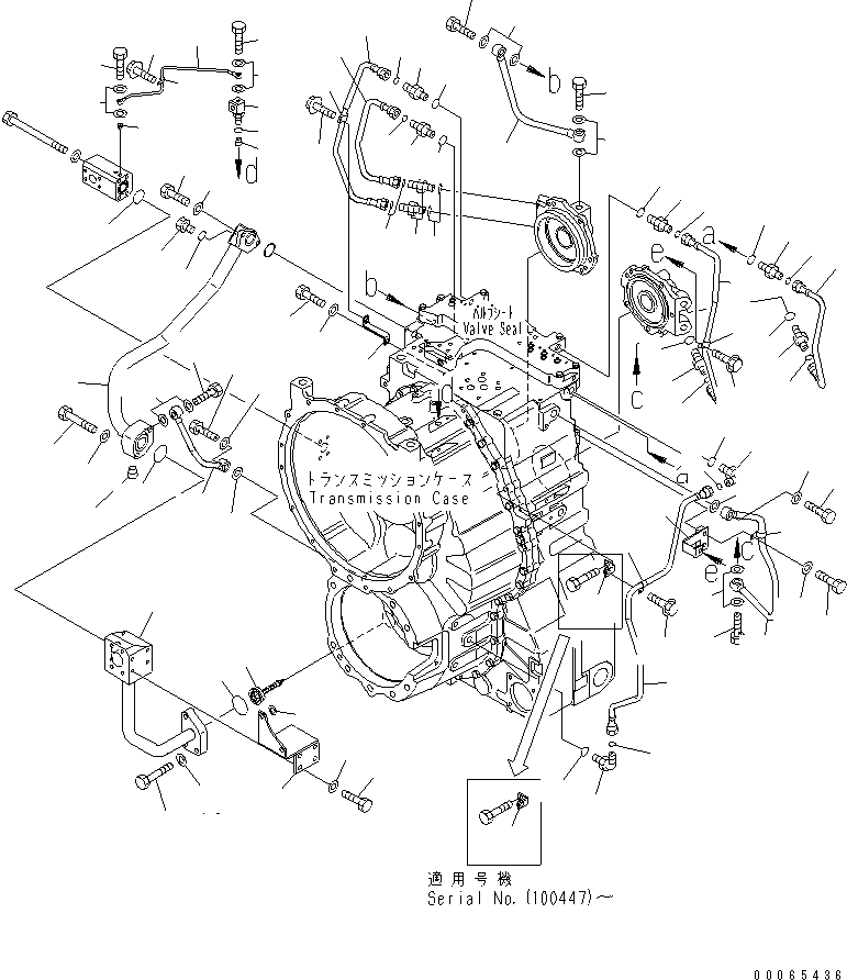 Dump Trucks Komatsu / HM400-2 S/N 2001-2632 (ecot3, For EU)(hm400-2c) / TRANSMISSION (PIPING)(#2001-)(150130 : F3300-60A0)