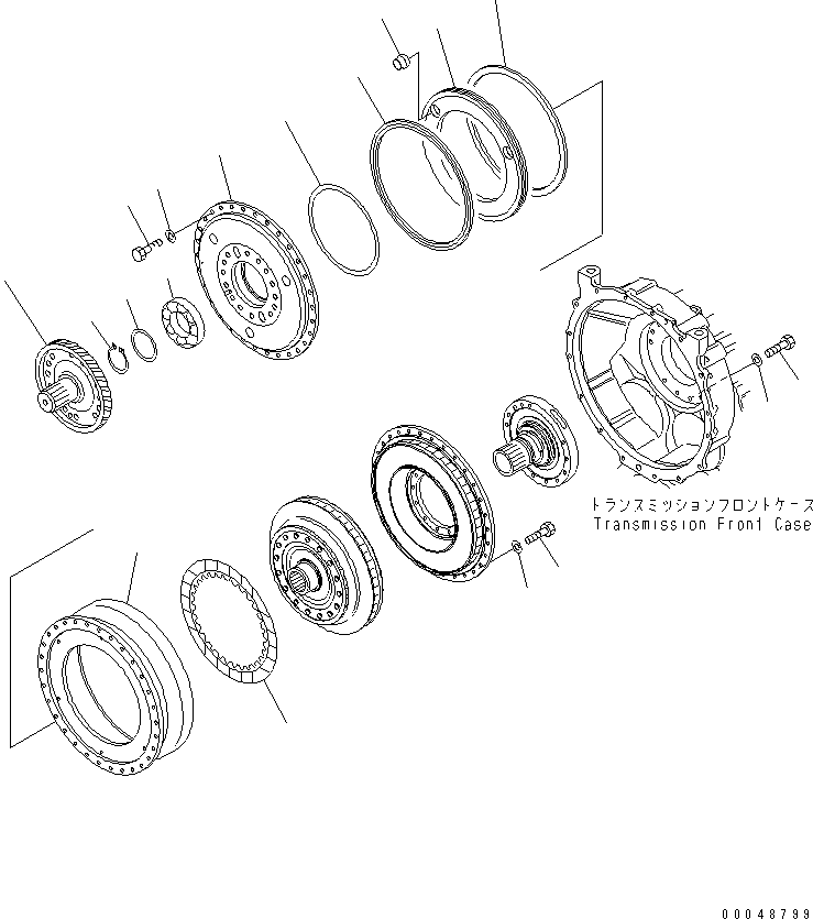 Dump Trucks Komatsu / HM400-2 S/N 2001-2632 (ecot3, For EU)(hm400-2c) / TRANSMISSION (DRIVE CASE)(#2001-)(150160 : F3300-63A0)
