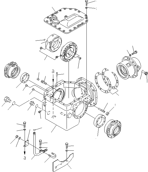 Dump Trucks Komatsu / HM400-2 S/N 2001-2632 (ecot3, For EU)(hm400-2c) / FRONT DIFFERENTIAL (HOUSING AND RELATED PARTS)(#2001-)(150180 : F3350-01A0)