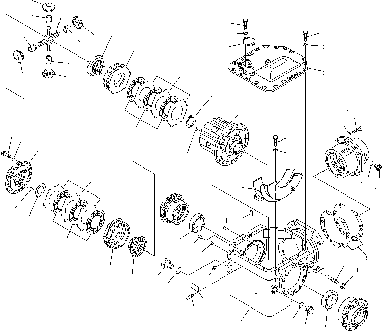 Dump Trucks Komatsu / HM400-2 S/N 2001-2632 (ecot3, For EU)(hm400-2c) / FRONT DIFFERENTIAL (HOUSING AND RELATED PARTS) (LIMITED SLIP DIF.)(#2001-)(150190 : F3350-01A1)