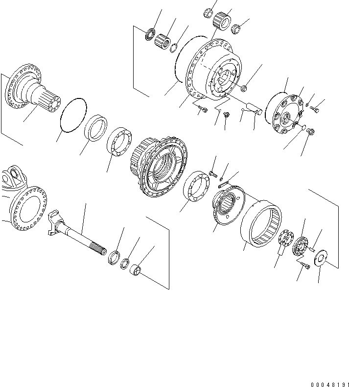 Dump Trucks Komatsu / HM400-2 S/N 2001-2632 (ecot3, For EU)(hm400-2c) / FRONT FINAL DRIVE (L.H.)(#2001-)(150250 : F3360-01A0)