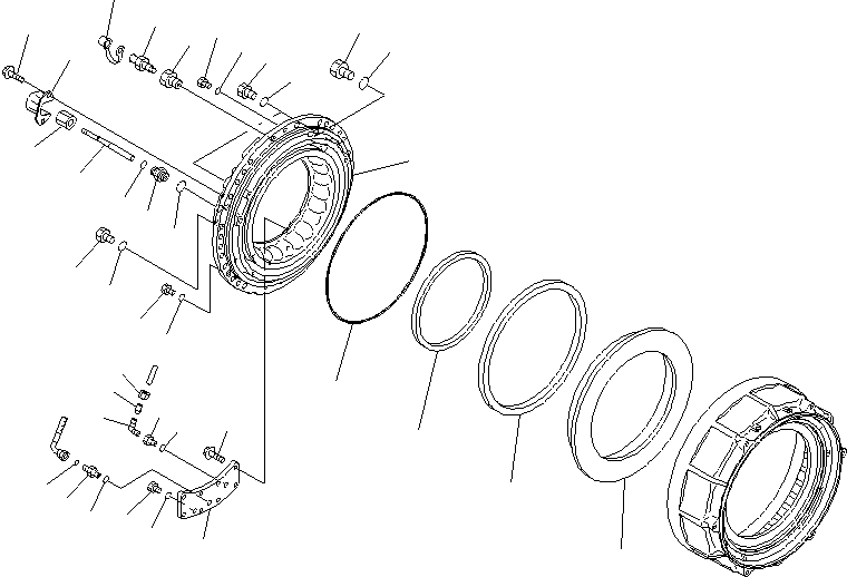 Dump Trucks Komatsu / HM400-2 S/N 2001-2632 (ecot3, For EU)(hm400-2c) / FRONT FINAL BRAKE (L.H.) (BRAKE CYLINDER)(#2001-)(150270 : F3360-03A0)