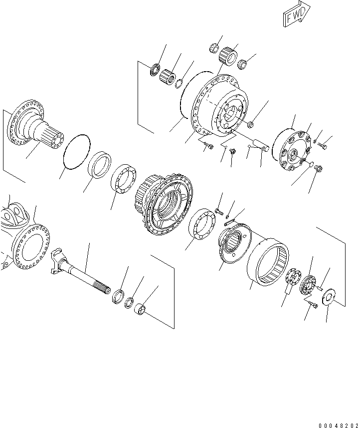 Dump Trucks Komatsu / HM400-2 S/N 2001-2632 (ecot3, For EU)(hm400-2c) / FRONT FINAL BRAKE (R.H.)(#2001-)(150290 : F3360-05A0)