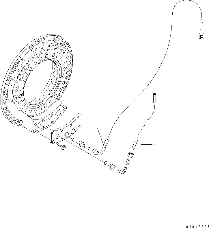 Dump Trucks Komatsu / HM400-2 S/N 2001-2632 (ecot3, For EU)(hm400-2c) / FRONT FINAL BRAKE (R.H.) (PIPING)(#2001-)(150320 : F3360-08A0)