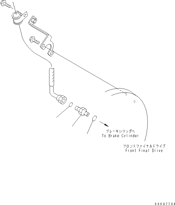 Dump Trucks Komatsu / HM400-2 S/N 2001-2632 (ecot3, For EU)(hm400-2c) / FRONT BRAKE PIPING(#2001-)(150340 : F3425-01A0)