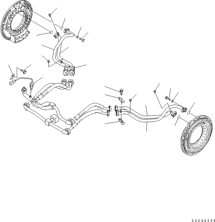 Dump Trucks Komatsu / HM400-2 S/N 2001-2632 (ecot3, For EU)(hm400-2c) / FRONT BRAKE COOLING(#2001-2461)(150350 : F3426-01A0)