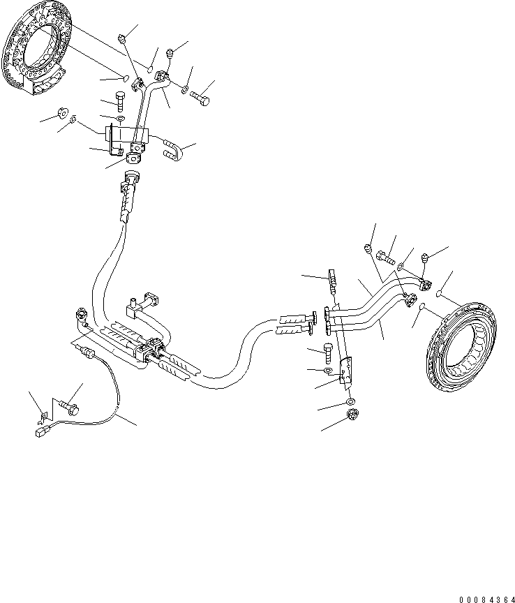 Dump Trucks Komatsu / HM400-2 S/N 2001-2632 (ecot3, For EU)(hm400-2c) / FRONT BRAKE COOLING(#2462-)(150360 : F3426-01A0A)