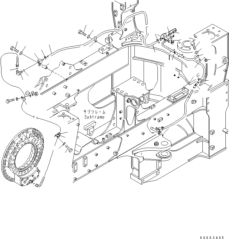 Dump Trucks Komatsu / HM400-2 S/N 2001-2632 (ecot3, For EU)(hm400-2c) / FRONT BRAKE COOLING (SALVAGE) (R.H.)(#2001-)(150380 : F3426-03A0)
