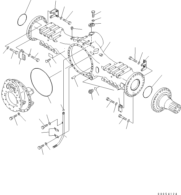 Dump Trucks Komatsu / HM400-2 S/N 2001-2632 (ecot3, For EU)(hm400-2c) / CENTER AXLE (HOUSING AND RELATED PARTS)(#2001-)(150630 : F3450-13A0)