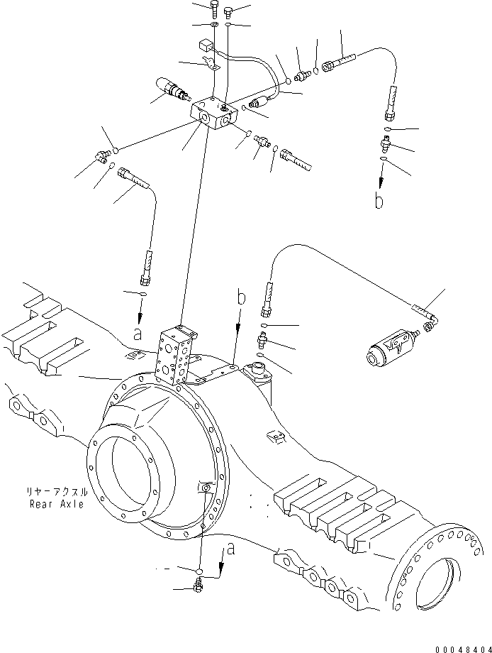 Dump Trucks Komatsu / HM400-2 S/N 2001-2632 (ecot3, For EU)(hm400-2c) / REAR BRAKE COOLING (DIFFERENTIAL LOCK LINE)(#2001-)(150840 : F3466-02A0)