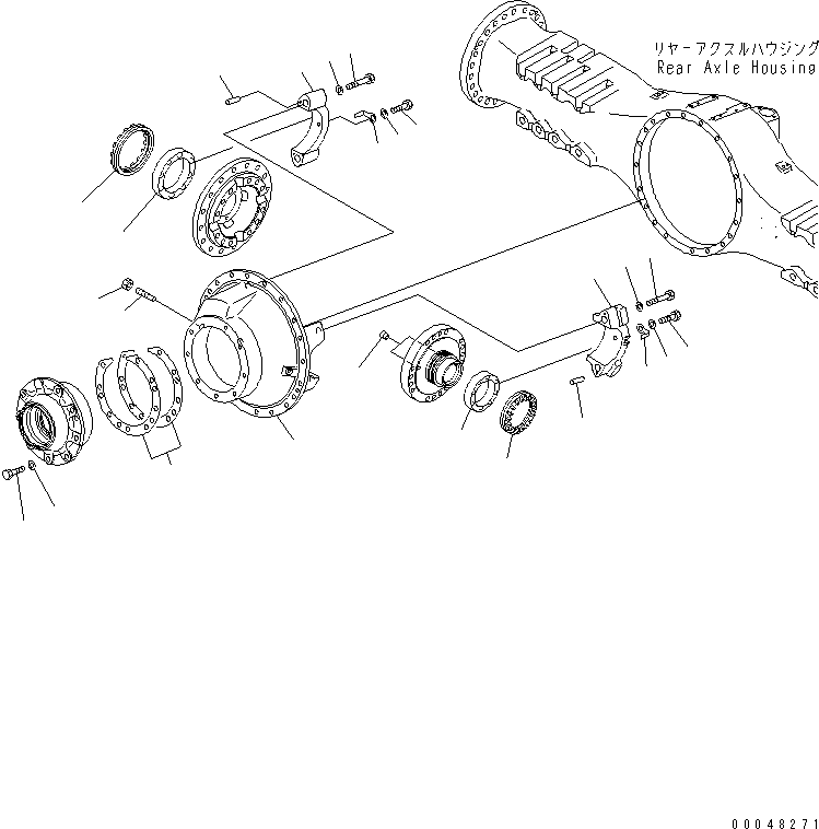 Dump Trucks Komatsu / HM400-2 S/N 2001-2632 (ecot3, For EU)(hm400-2c) / REAR AXLE (CARRIER)(#2001-)(150870 : F3560-01A0)